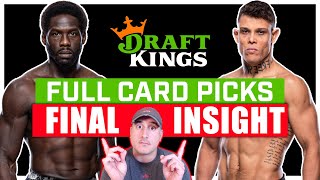 DRAFTKINGS UFC Vegas 96 Cannonier vs Borralho FULL CARD Predictions [upl. by Iclehc636]