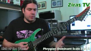 The Phrygian Dominant Scale Part2 Rock Soloing  Lick of the Week 62 [upl. by Aylmer571]