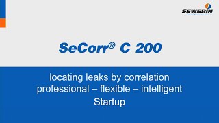 SeCorr® C 200 detección de fugas de agua por correlación  Puesta en marcha [upl. by Judsen]