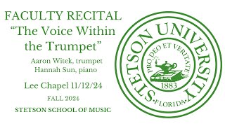 Faculty Recital Aaron Witek  Lee Chapel 11122024 [upl. by Leinto]