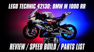 LEGO 42130 BMW M 1000 RR Indepth Review Speed Build amp Parts List [upl. by Ellierim]