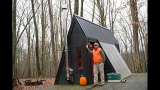 Tiny AFrame Cabin Mini Tour [upl. by Sexton]