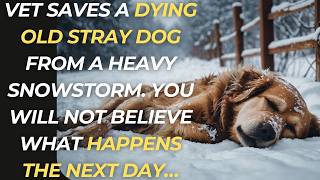 Vet Saves Dying Old Stray Dog From Heavy Snowstorm You Will Not Believe What Happens The Next Day [upl. by Terris]