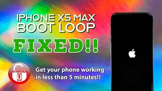 Apple iPhone XS Max Boot Loop Fix Apple Logo OnOff Loop Fix Super Easy [upl. by Ordnasela]