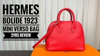 Hermes 🍊 Bolide 1923 Mini Verso Bag l 2 YEARS REVIEW [upl. by Mussman905]