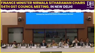 54th GST Council Finance Minister Nirmala Sitharaman chairs meeting in New Delhi [upl. by Deste799]