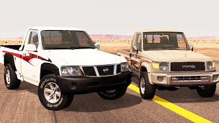 Toyota Land Cruiser 79 4WD vs Nissan Patrol PickUp Y61 4x4 [upl. by Finnegan]