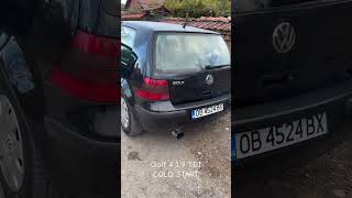 Golf 4 19 TDI Cold Start  Straight Pipe [upl. by Pinzler]