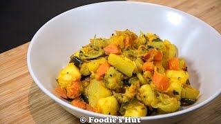 Bengali style Mixed Vegetable Panchmishili tarkari Recipe by Foodies Hut 0111 [upl. by Notsae]