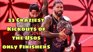 33 Craziest Kickouts of The Usos Only Finishers HD [upl. by Robinetta]