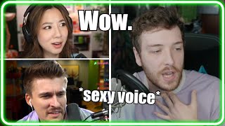 Big streamers amazed by CdawgVAs voice acting skills Ft Sykkuno Miyoung Fuslie Ludwig [upl. by Accisej]