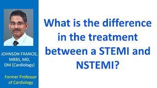 What is the difference in the treatment between a STEMI and NSTEMI [upl. by Studner]