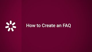 How to Create an FAQ [upl. by Ramberg]