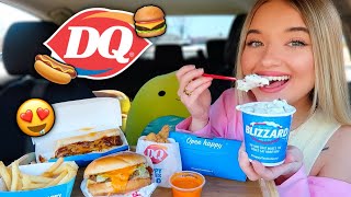 Dairy Queen MUKBANG 💕🍔 My First Time Trying [upl. by Bresee]