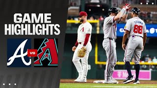 Braves vs Dbacks Game Highlights 7824  MLB Highlights [upl. by Niawat]