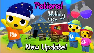 NEW UPDATE amp NEW WIZARD POTIONS IN WOBBLY LIFE 👀 [upl. by Asylla972]