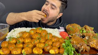 ASMR Eating Spicy Eggs CurrySpicy Mutton CurryExtra Gravy  Real MukbangNo Talking [upl. by Sloatman]