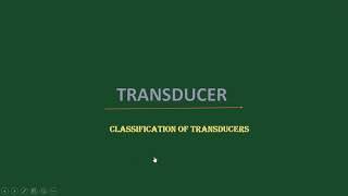 Classification Of Transducer for NTA UGCNET UNIT 10 [upl. by Anegroeg]