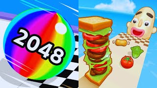 Jelly Run 2048 VS Sandwich Runner😎👌🔥Walkthrough Max Gameplay BT6969 [upl. by Soph]