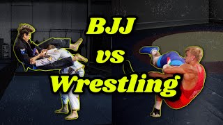 BJJ vs WRESTLING quotSimplifiedquot [upl. by Lemmy]