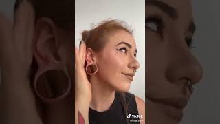 Stone Plugs Ear Gauge Jewelry Try On Haul  Stretched Earlobe Piercing Jewelry  BodyJ4You [upl. by Ronoel]