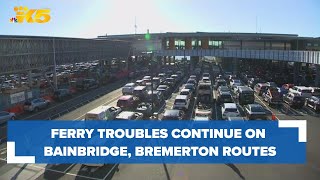 Ferry frustrations mount for travelers on Bainbridge Bremerton routes [upl. by Aerdnaz]