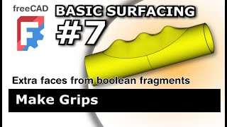 Basic FreeCAD Surfacing  Creating Finger Holds and Parametric Solids From Surfaces [upl. by Atterbury350]