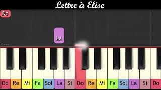 Beethoven  Lettre à Elise piano très facile pour enfant ou débutant [upl. by Redienhcs966]