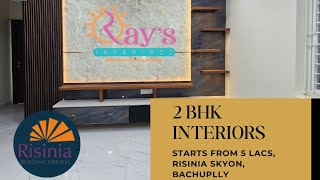 2BHK Interior DesignRisinia Skyon Bachupally interiorbachupallyhometour [upl. by Yzeerb]