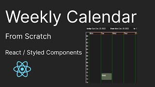 Weekly Calendar  React JS [upl. by Lahcear]