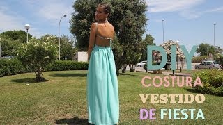 DIY costura como hacer vestido de fiesta patrones o moldes gratis [upl. by Eladnor]