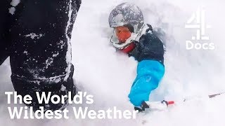 Real Footage of Avalanche Hitting a Group of Skiers [upl. by Velick636]