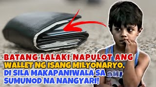 BATANG LALAKI NAPULOT ANG WALLET NG ISANG MILYONARYO DI SILA MAKAPANIWALA SA SUMUNOD NA NANGYARI [upl. by Adnawat]