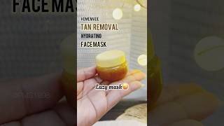 Homemade Tan Removal Hydrating face mask in just one minute trending viral ytshorts homemade [upl. by Maag786]