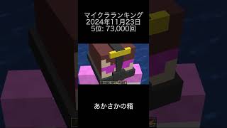 2024年11月23日 マイクラランキング 5位 あかさかの箱 0 [upl. by Calendra53]