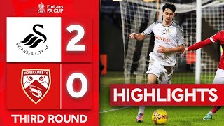 Patino Volley Rounds Off Win  Swansea 20 Morecambe  Highlights  Emirates FA Cup 202324 [upl. by Valerle]