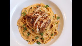 Spicy Chicken Alfredo Pasta Fettuccine Recipe [upl. by Nonnelg]