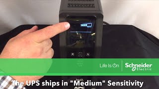 Adjusting Input Sensitivity on APC BackUPS Pro M2 amp SineWave Series  Schneider Electric Support [upl. by Amsirak]