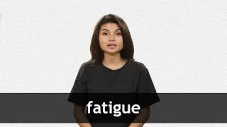 How to pronounce FATIGUE in American English [upl. by Wynne]