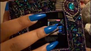 ASMR nail tapping sequinjeweled items tapping scratching [upl. by Marva]