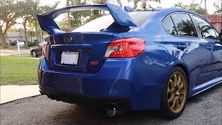 2019 STI INVIDIA N1 RACE CATBACK COLDSTART [upl. by Aerdnuahs]