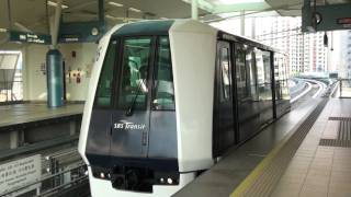 Singapore Sengkang LRT Departure 新加坡捷運輕鐵 Crystal Mover [upl. by Zebulon]