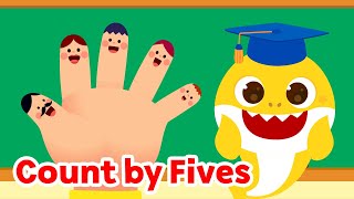 Learn how to Count by Fives  Learn Numbers  Skip Counting  15Minute Learning with Baby Shark [upl. by Rebmyk]