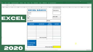 COMO HACER UNA FACTURA EN EXCEL PASO A PASO [upl. by Eserahs]