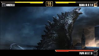 Godzilla vs Mutos with healthbars [upl. by Urquhart]