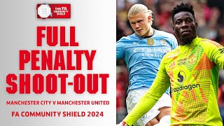 FULL PENALTY SHOOTOUT  Manchester City v Manchester United  FA Community Shield 2024 [upl. by Spark]