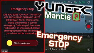 Yuneec Mantis Q  Emergency Stop  Nothalt Tutorial 4 [upl. by Novahc138]