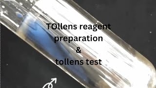 Tollens reagent preparation amp tollens test practical silver mirror test chemistry with beauty mam [upl. by Inaliak]