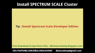 Install Spectrum Scale Cluster without Db2 [upl. by Anoyet360]