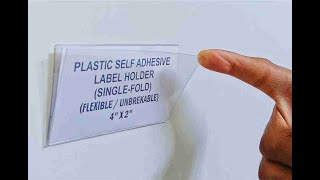 PLASTIC SELF ADHESIVE SHELF LABEL HOLDER  SINGLE FOLD [upl. by Schober]